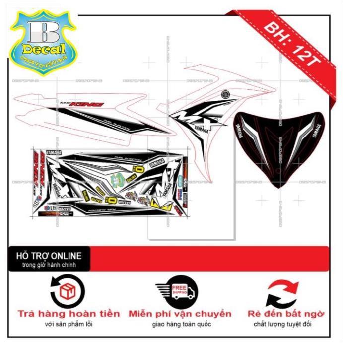 Tem rời dành cho EXCITER 2011 MX TRẮNG ĐEN