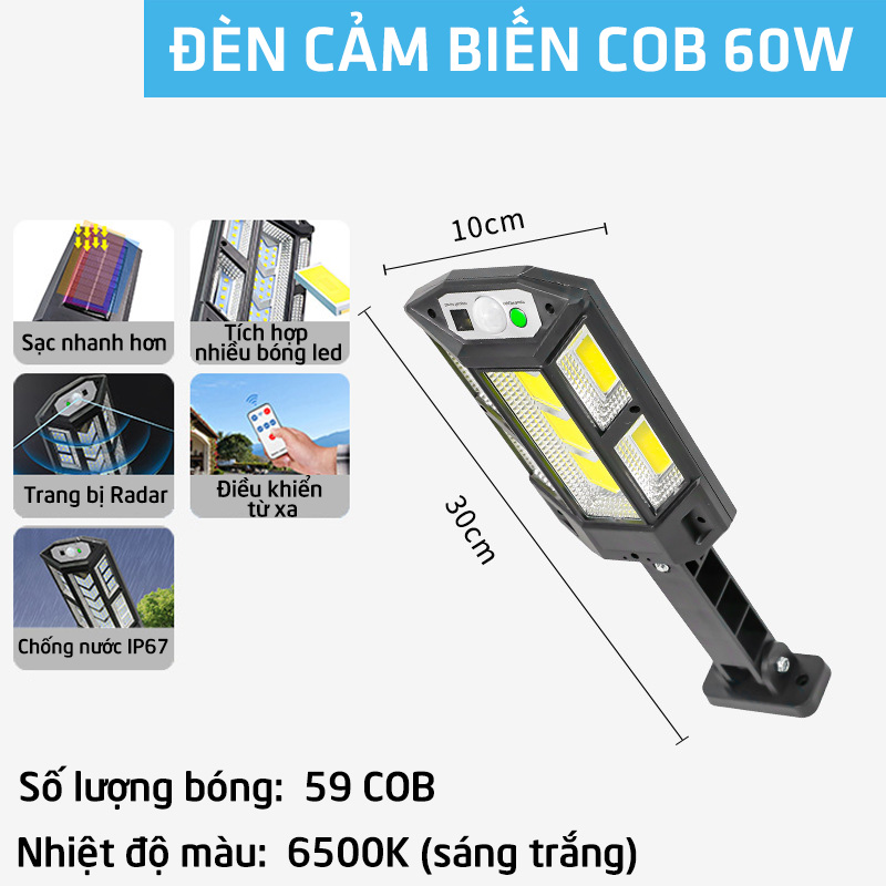 Đèn cảm biến COB 60w,100w,200w-Chống nước, an toàn, dễ sử dụng- D1375