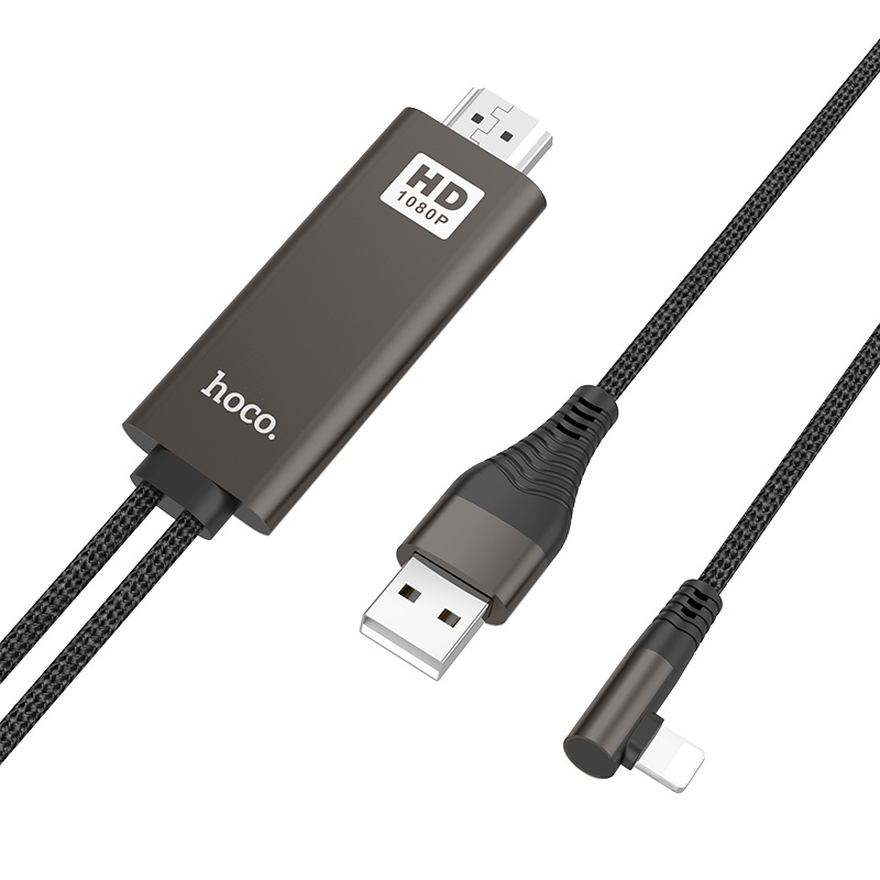 CÁP HDMI IPHONE HOCO UA14 - DÀI 2.0M - MÀU ĐEN - HÀNG CHÍNH HÃNG