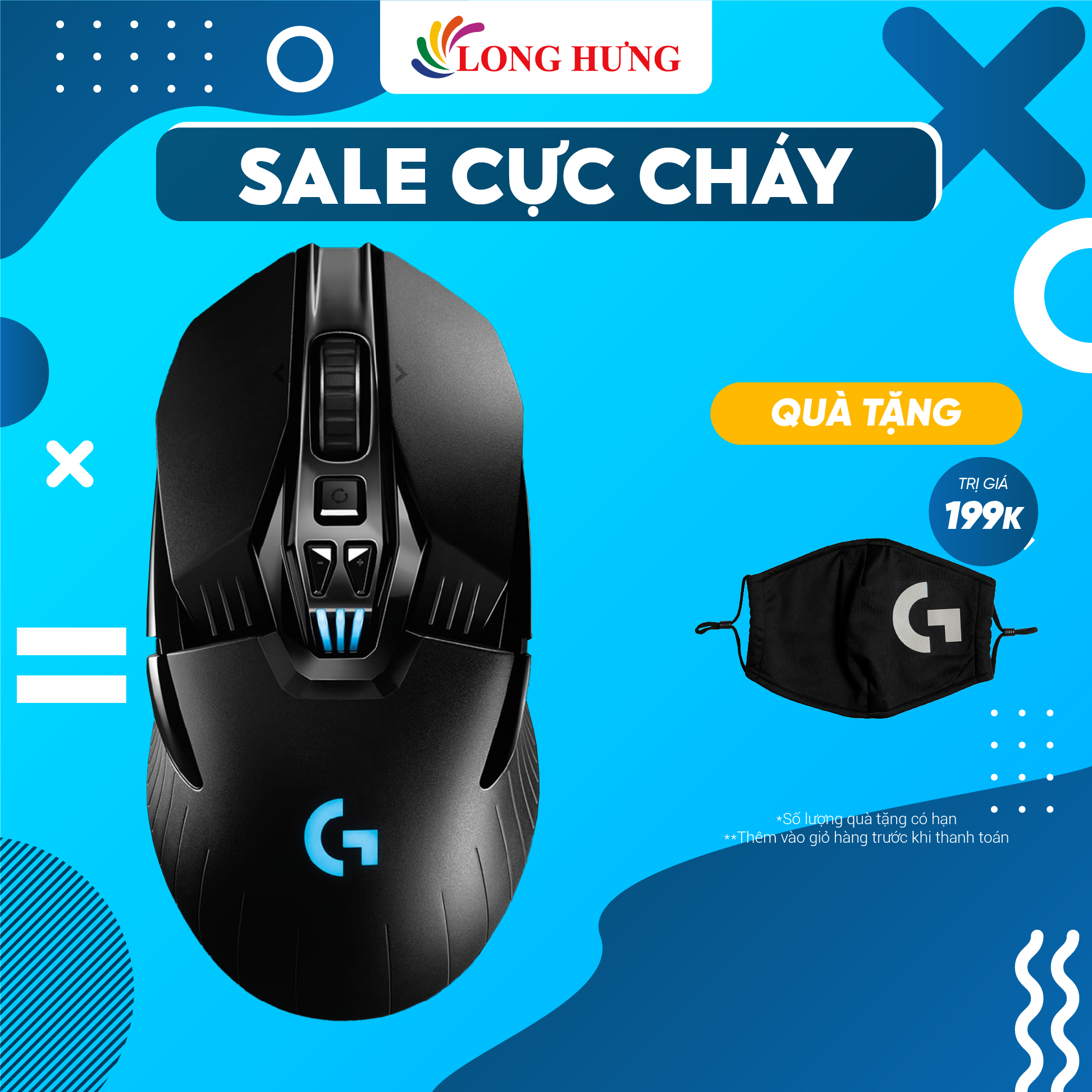 Chuột không dây Logitech G903 Hero Lightspeed - Hàng chính hãng