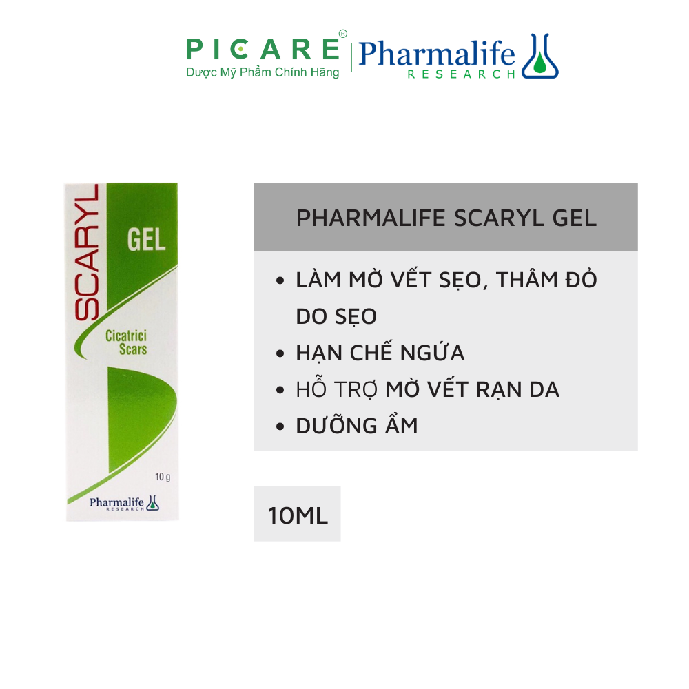 Gel Hỗ Trợ Mờ Sẹo Pharmalife Scaryl Cicatrici Gel 10g