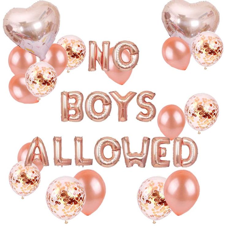 Bộ bong bóng trang trí tiệc chia tay độc thân màu hồng rosegold ctdt08