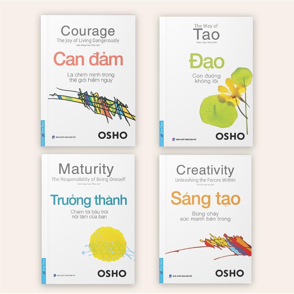 Sách - Combo OSHO Can Đảm + Đạo + Trưởng Thành + Sáng Tạo (4 cuốn) - First News