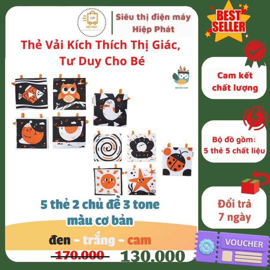 Thẻ Vải Kích Thích Thị Giác Cho Bé, Đồ Chơi Trí Tuệ 5 Chất Liệu Khác Nhau Phát Triển Giác Quan