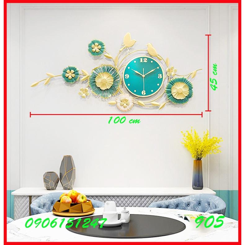 Đồng hồ treo tường trang trí decor 905 kích thước 100 x 45 cm