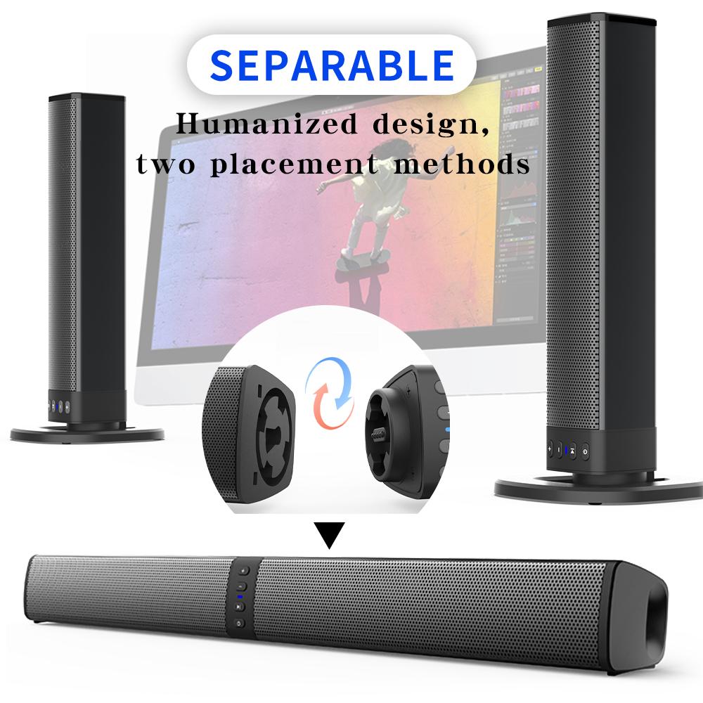 Loa loa bluetooth không dây loa truyền hình phân tách thanh âm nhạc thanh âm thanh cho loa siêu trầm máy tính cho TV với FM Radio TF Aux Color: BS-36