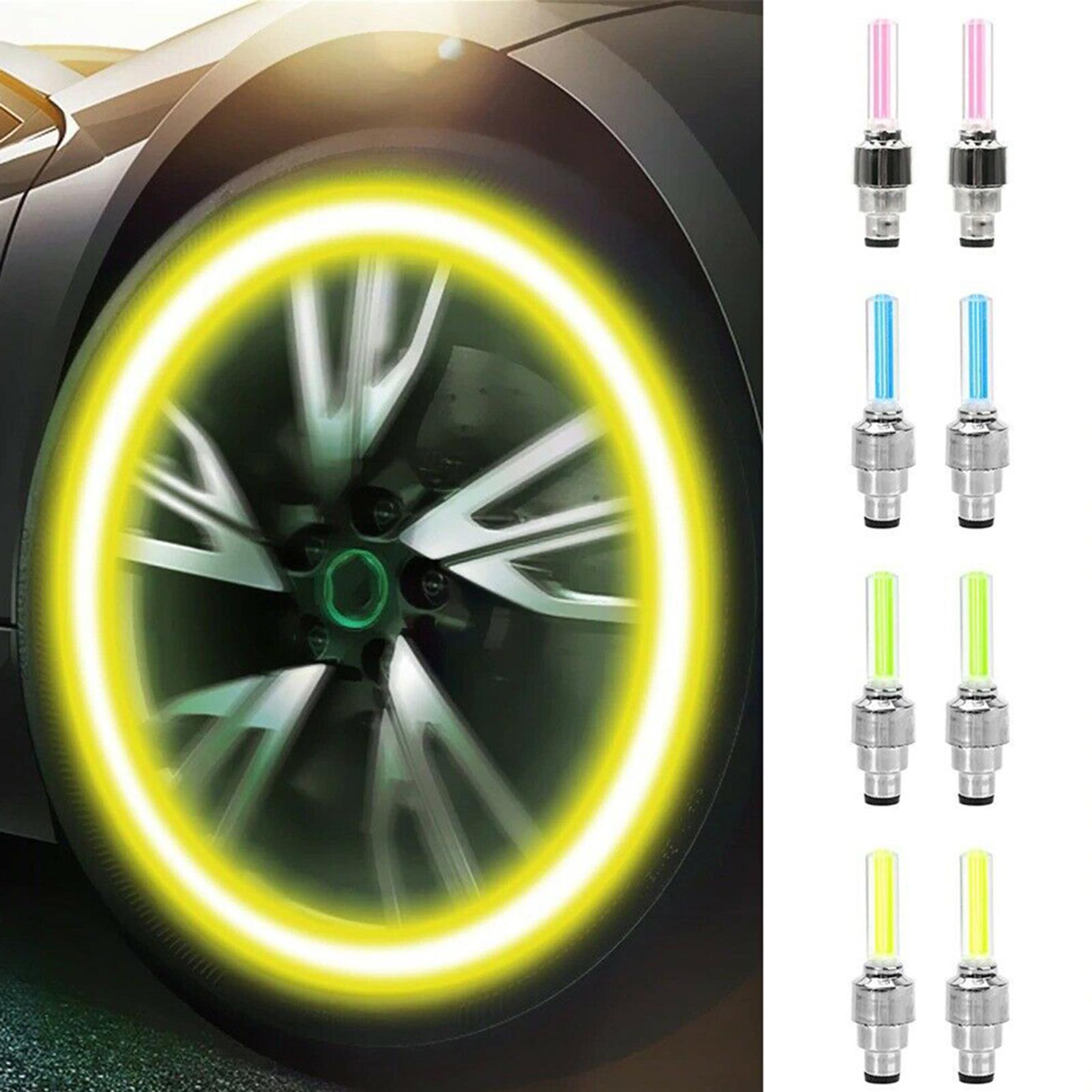 Bộ 4 Đèn Led Gắn Bánh Xe Tự Động Phát Sáng Nhiều Màu Sắc Flash Tyre Wheel Stem