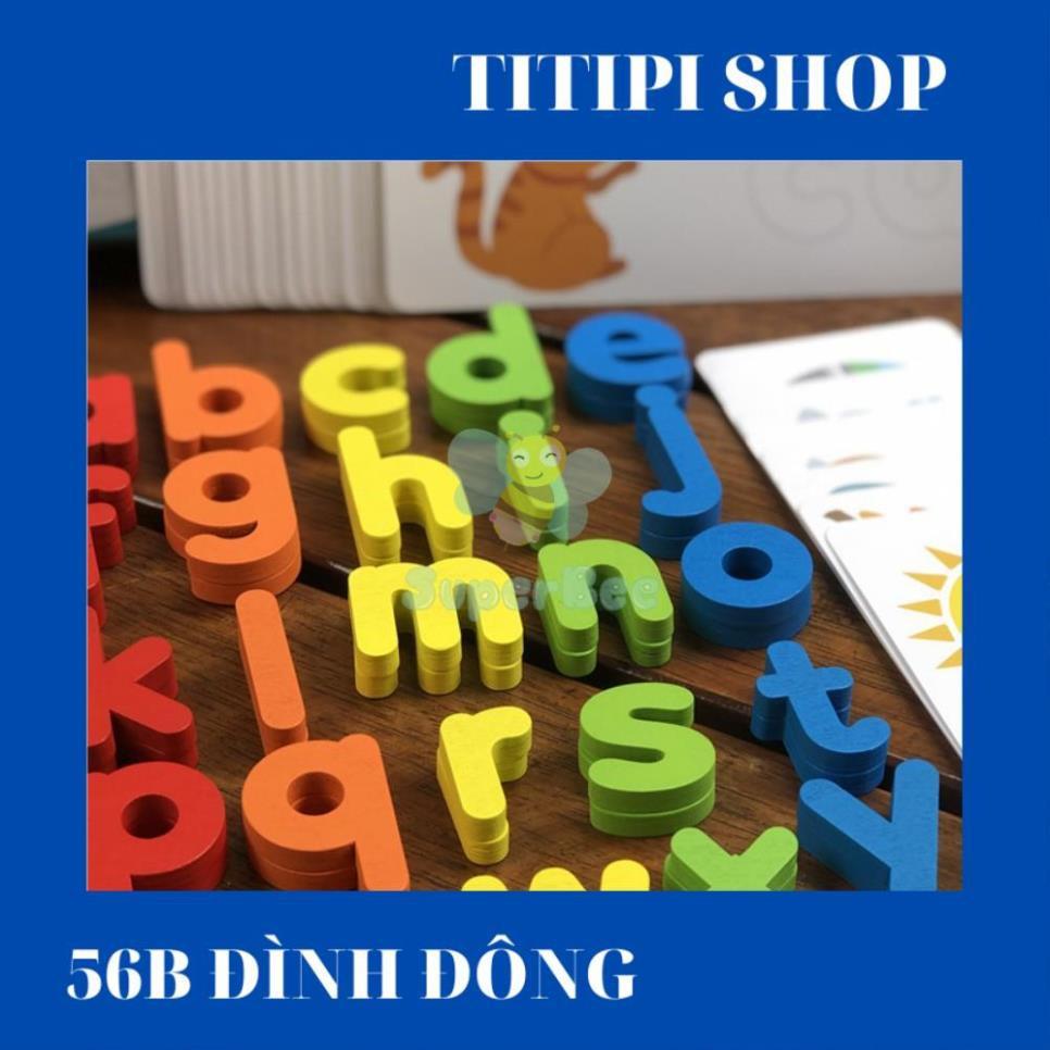 Bộ Ghép Chữ Gỗ Spelling Game Superbee, Học Đánh Vần Tiếng Anh Kèm 28 Thẻ Từ Vựng, Giáo Dục Trí Tuệ