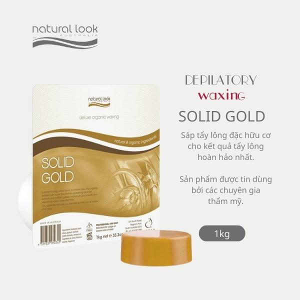 Sáp tẩy lông đặc vàng hữu cơ cho kết quả tẩy lông hoàn hảo - Natural Look Depilatory Range Solid Gold Wax 1Kg