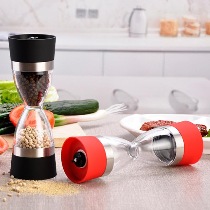 2 Trong 1 Hướng Dẫn Sử Dụng Hai Đầu Muối Tiêu Xay Bình Lắc Đồng Hồ Cát Hình Cối Xay Gia Vị Nêm Gia Vị Xay Nấu Ăn Nhà Bếp Tiện Ích bộ