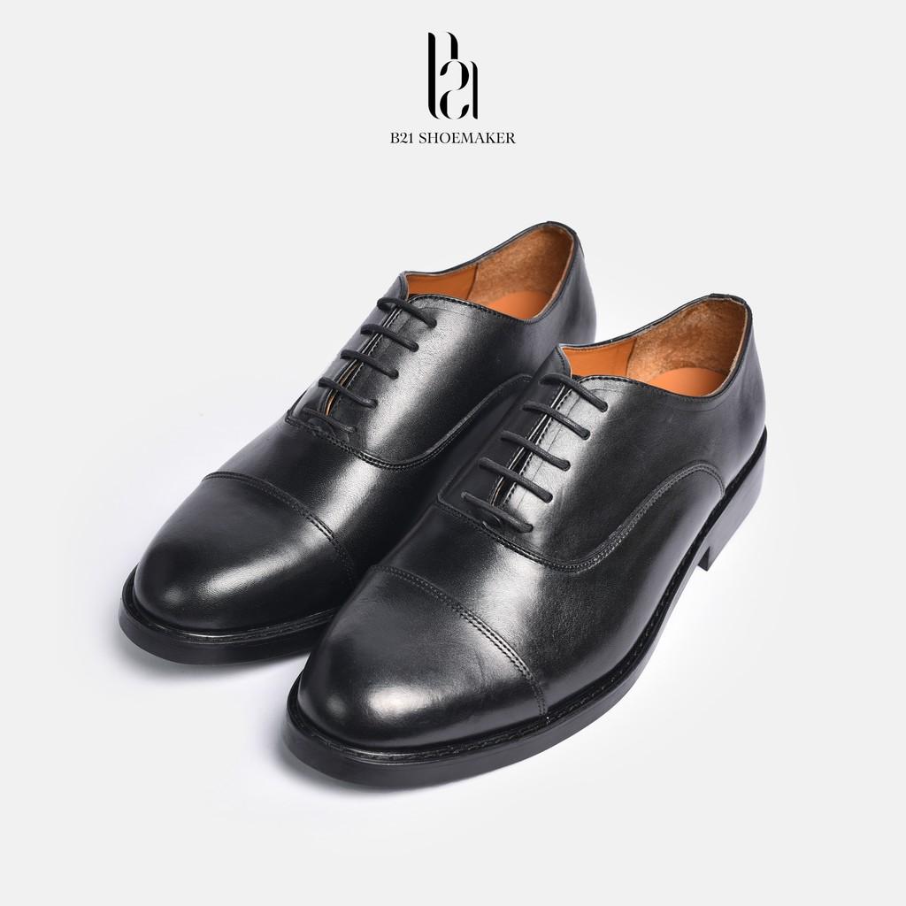 Giày Buộc Dây OXFORD Da Bò Thật Đế CORK NITRAL Lót Giày Thoáng Khí Phong Cách CLASSIC Công Sở Full Box - B21 Shoemaker