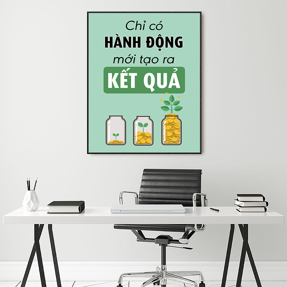 Tranh động lực Chỉ có hành động mới tạo ra kết quả-Model: AZ1-0499