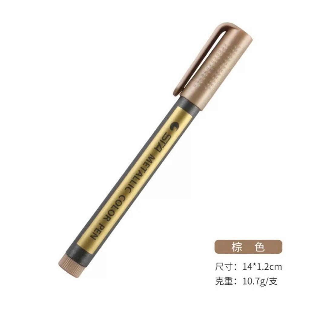 Bút dạ Marker nét 2mm màu nhũ STA Metallic cao cấp trang trí trên nhiều chất liệu 8151 ST457