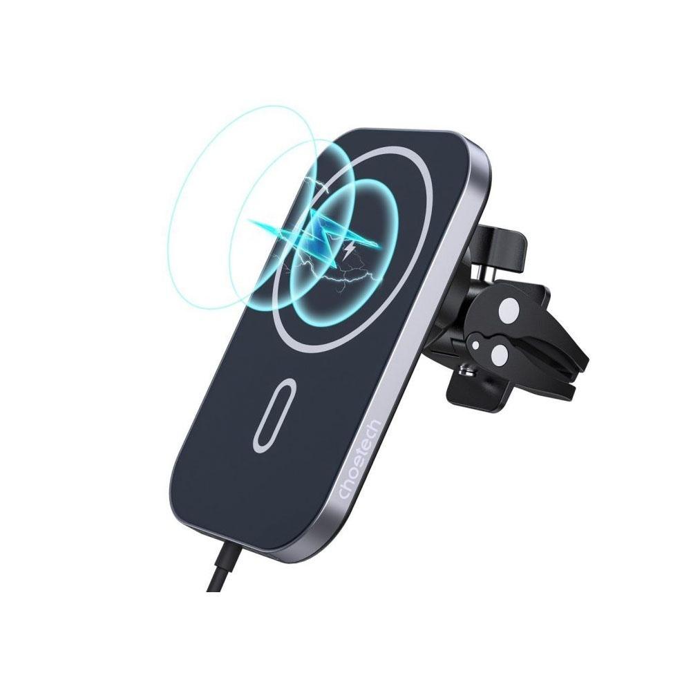 Giá đỡ điện thoại kiêm đế sạc không dây Mag-safe 15w gắn khe gió trên ô tô Choetech T200-F