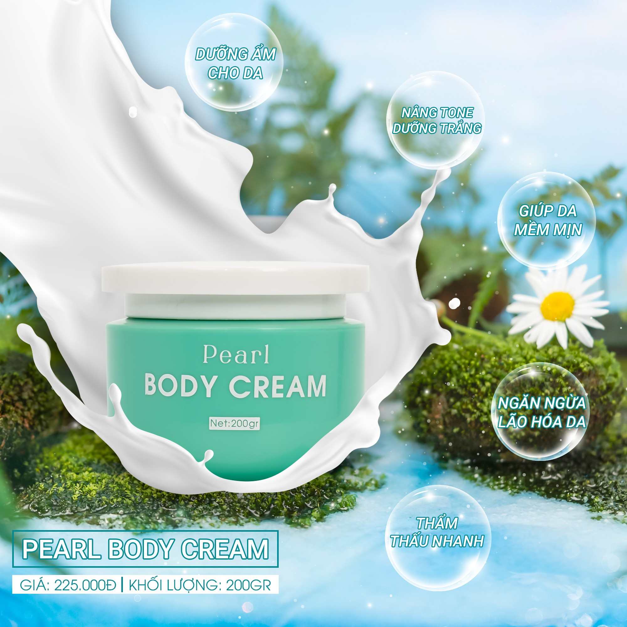 [MUA 5 ĐƯỢC 6] Mua 5 Hộp Kem Dưỡng Body MS Pearl Body Cream 200g Dưỡng Body Trắng Da Ngăn Ngừa Lão Hoá (Tặng 1 Tẩy Tế Bào Chết MS 100ml) - MỸ PHẨM MS COSMETIC