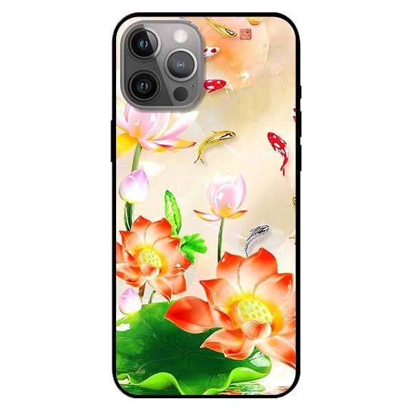 Ốp lưng dành cho Iphone 12 Mini - Iphone 12 - Iphone 12 Pro - 12 Pro Max - mẫu Sen Nở Và Koi