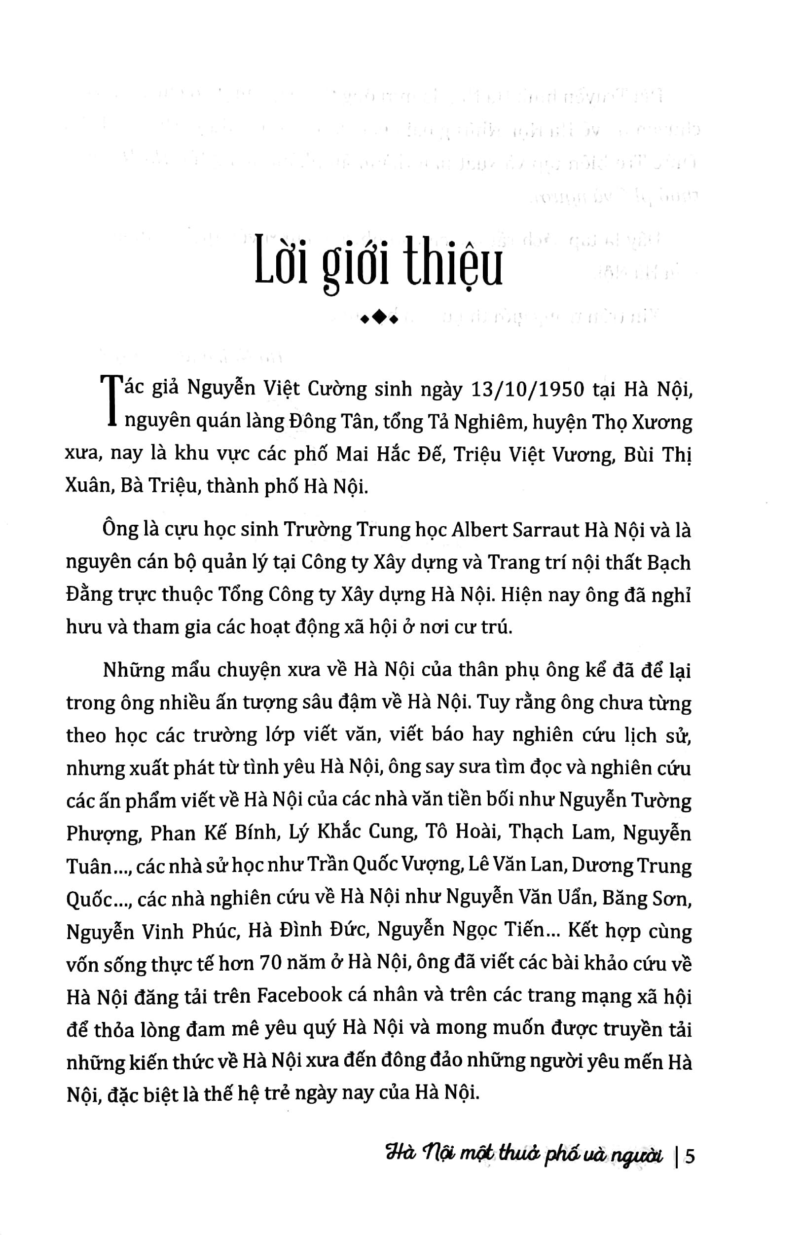Hà Nội Một Thuở Phố Và Người