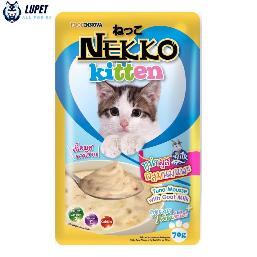 Combo 10 gói pate mèo con Nekko Kitten 70g các vị