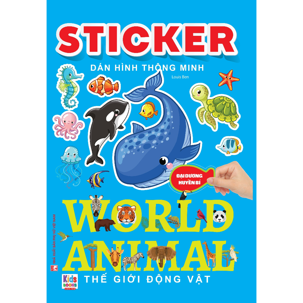 Combo 6 cuốn Sticker dán hình thông minh Thế Giới Động Vật