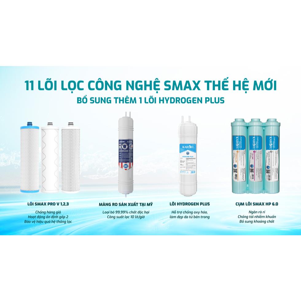 [TẶNG BỘ LÕI] Máy lọc nước Nóng Lạnh RO Mỹ 11 lõi KAROFI KAD-M68, Lạnh Block, +1 lõi Hydrogen - Giao lắp đặt miễn phí - Hàng Chính Hãng
