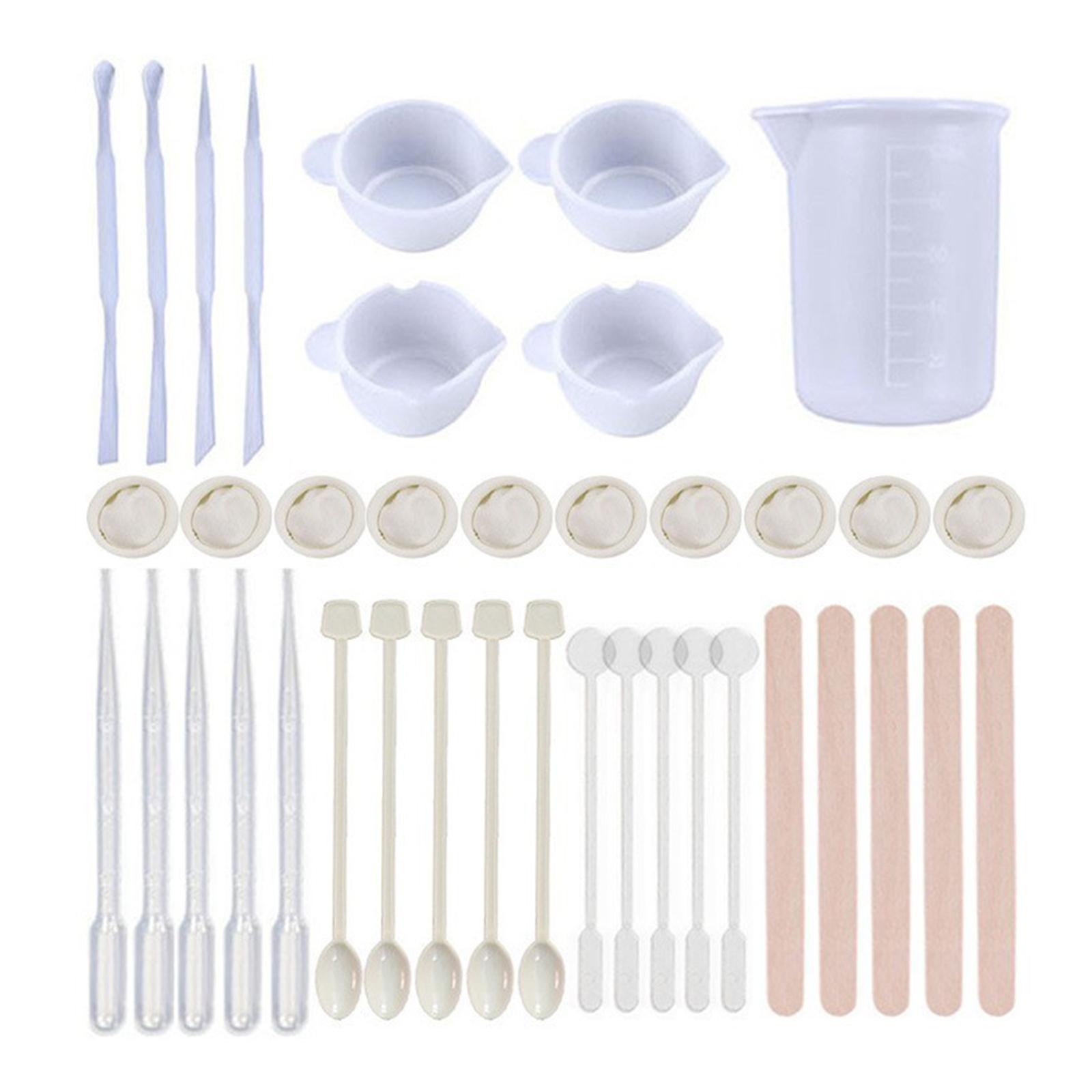 Set 39 Cốc Đo Lường 100Ml Bằng Silicone Dùng Làm Trang Sức Resin Epoxy Đeo Ngón Tay Cho Người Lớn
