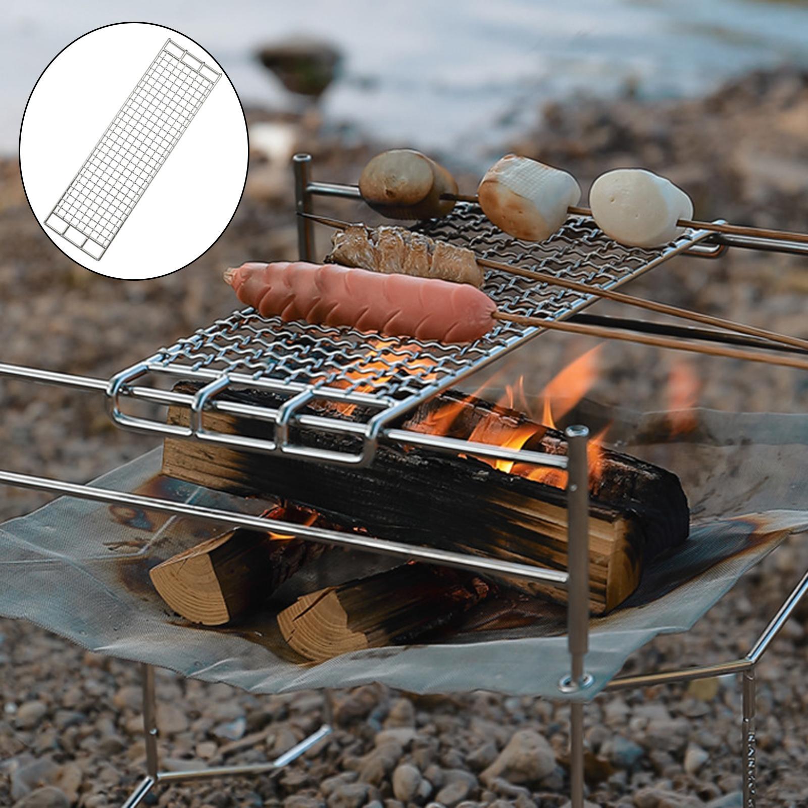 2pcs Barbecue Grill Net Grilling Basket Grid Grate Mesh Rack Outdoor Camping