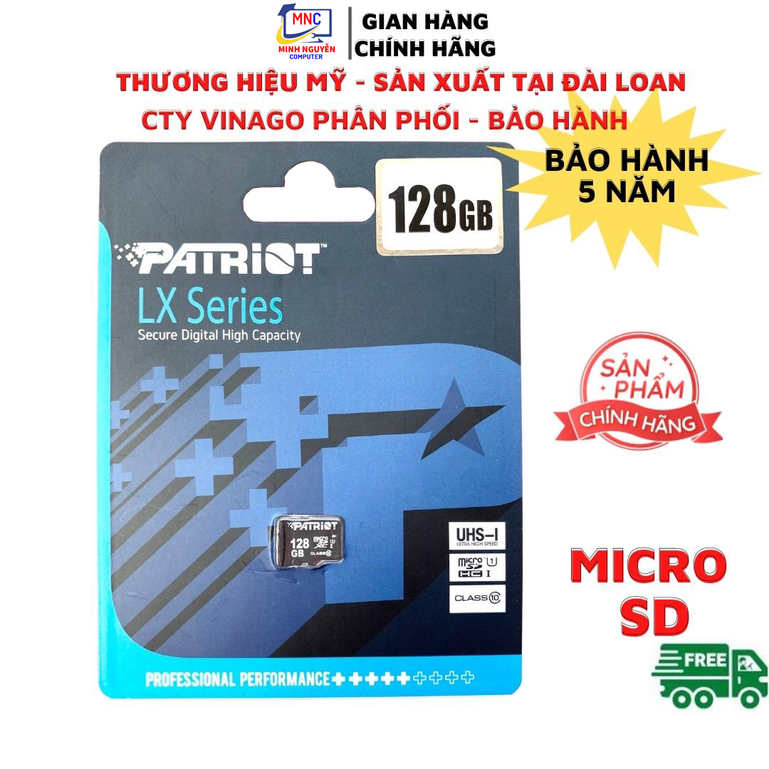 Thẻ Nhớ PATRIOT 32GB, 64GB, 128GB Micro SD - Hàng Chính Hãng