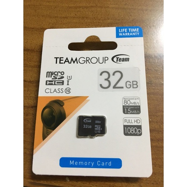 Thẻ Nhớ Team Group 32GB micro SDHC Class 10 (không adapter) Hàng chính hãng