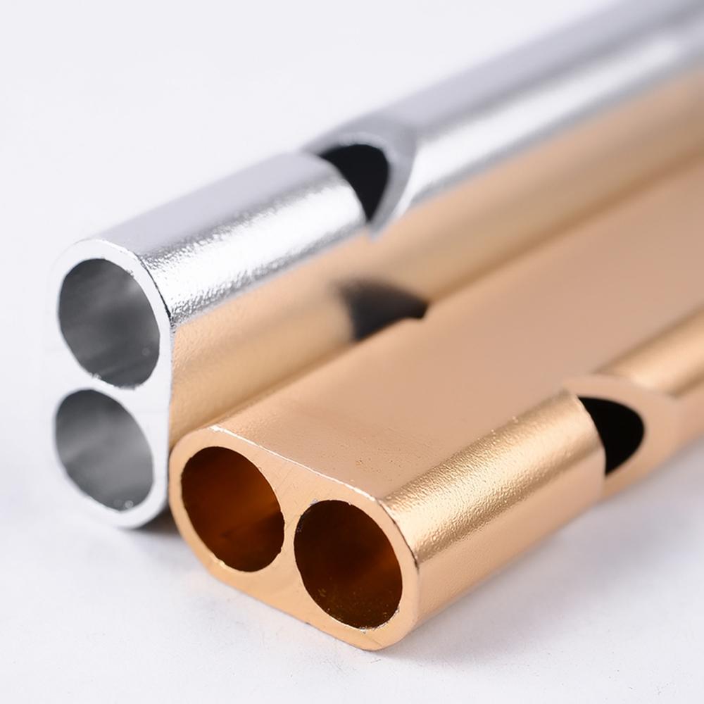 1 Máy Tính Di Động Ngoài Trời Còi Hợp Kim Nhôm Ống Kép Cao Tần Số Đôi Ống Cắm Trại Sinh Tồn Móc Chìa Khóa Còi Dụng Cụ Color: 04