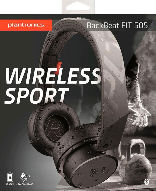 Tai nghe Bluetooth Plantronics BackBeat FIT 505 (Đen)  - Hàng Chính Hãng