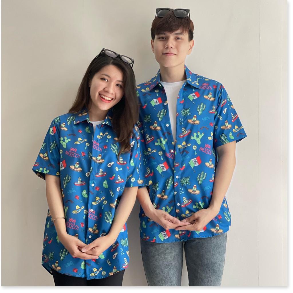 ÁO SƠ MI NỮ FORM RỘNG HOẠ TIẾT HOA LÁ CỰC ĐẸP , TƯƠI TẮN LANA FASHION