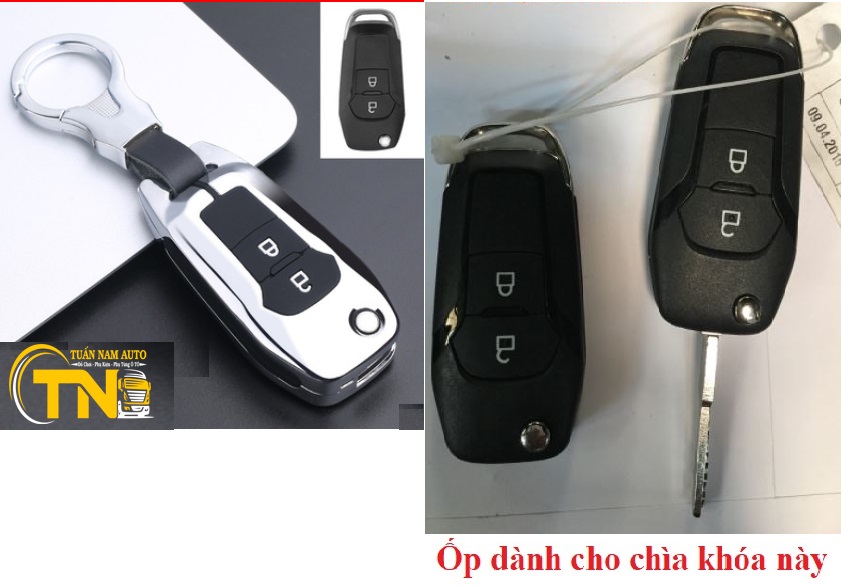 Ốp Chìa Khóa Ranger XLT Kim Loại Áo Lót Cao Su Chìa Gập, Chìa Cơ
