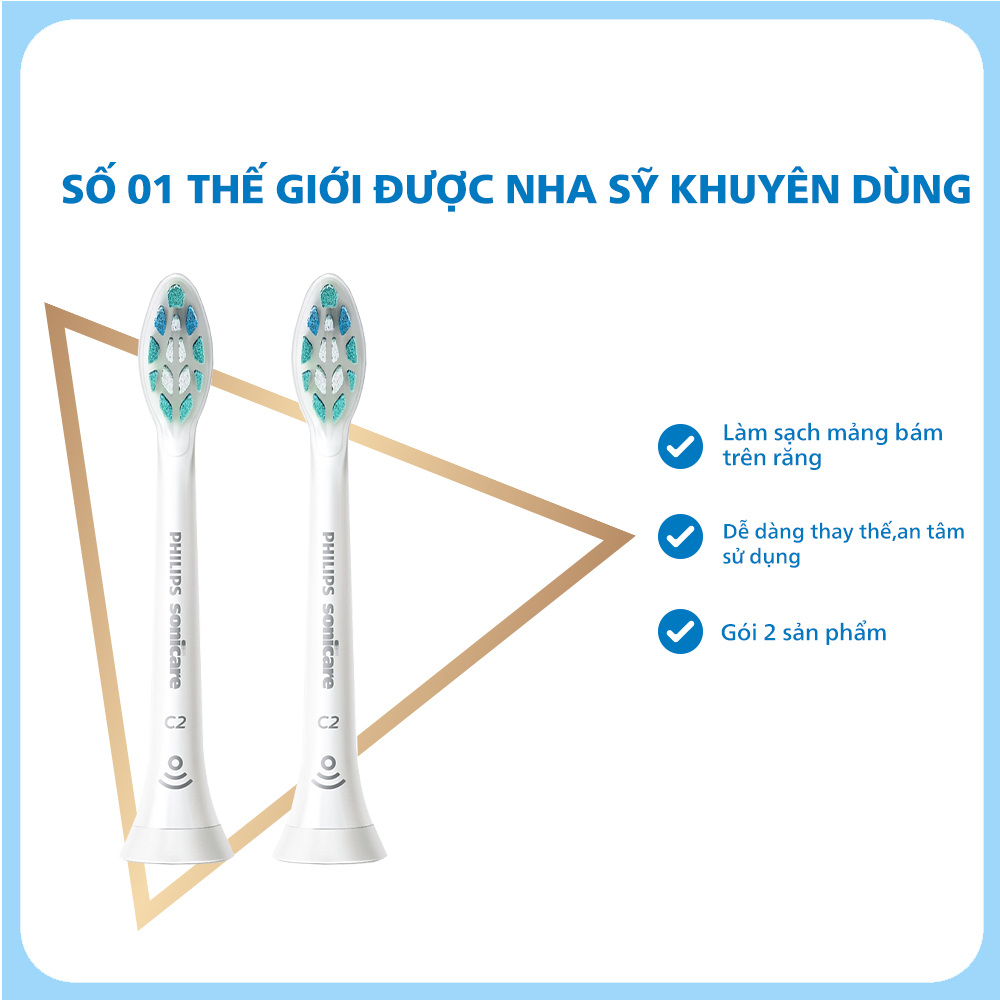 Bàn chải điện Philips Sonicare HX3641/41 + 2 đầu thay thế HX9022/28 bảo hành 2 năm