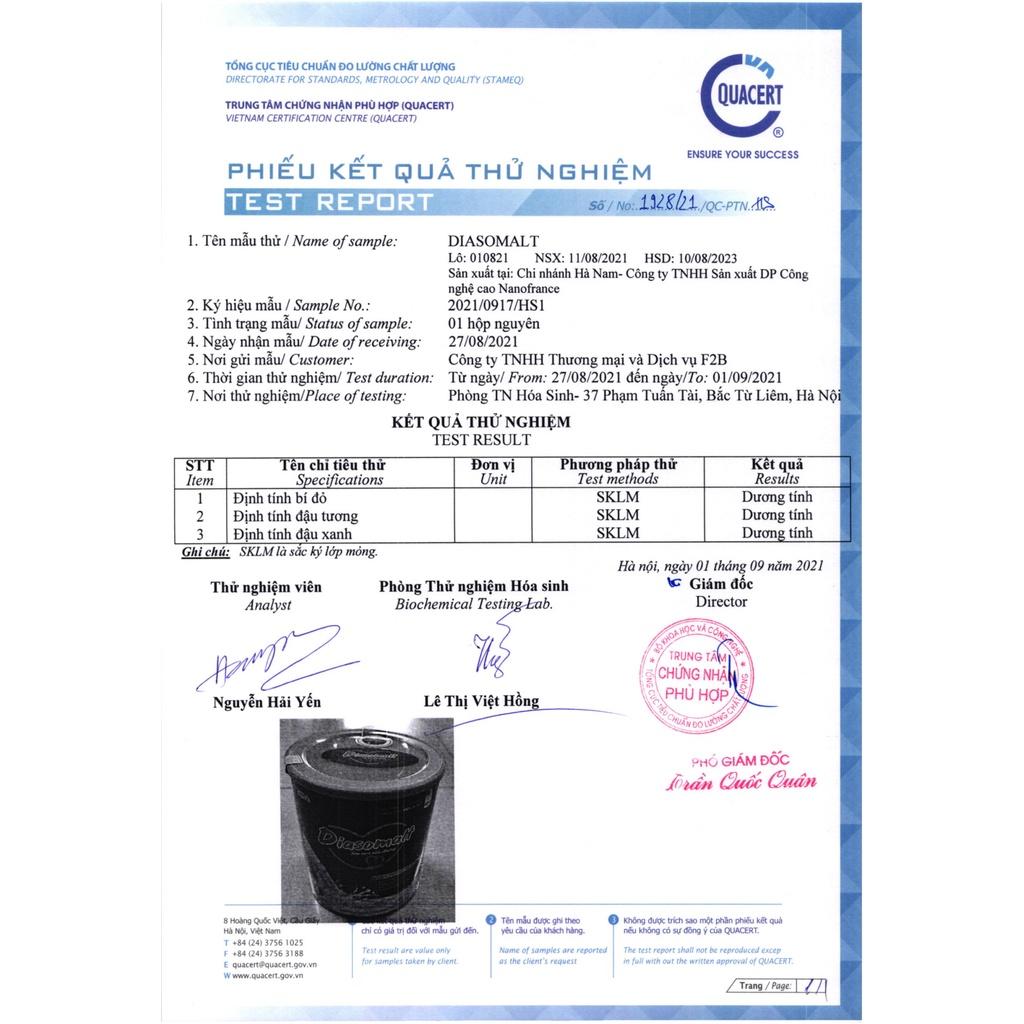 Sữa non tiểu đường Diasomalt 850g - Dinh dưỡng cho người tiểu đường - Ổn định đường huyết