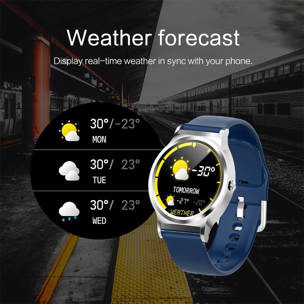 TFT Blood Pressure Fitness Tracker IP68 Calling Reminder Bracelet Black
