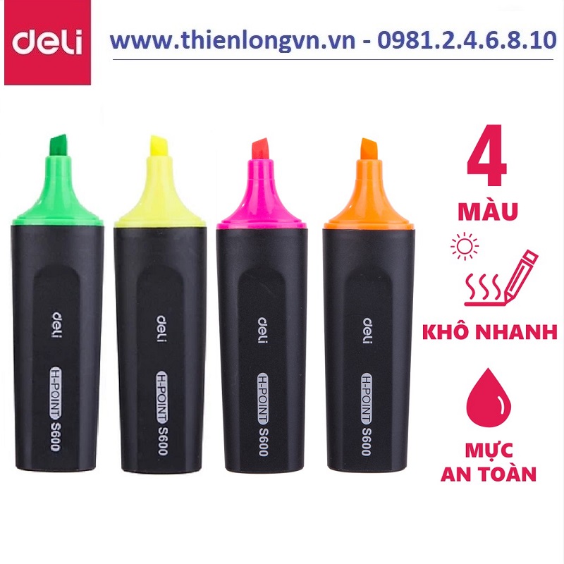 Bộ sưu tập 4 màu bút nhớ dòng Deli - ES600