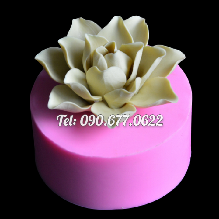 Khuôn rau câu silicone hoa ngọc lan đại đóa loại 13 cm - Mã số 1659