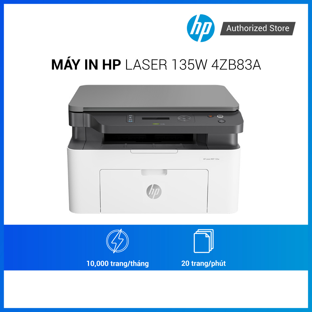 Máy in laser trắng đen HP 135W 4ZB83A WIFI|128MB - Hàng chính hãng