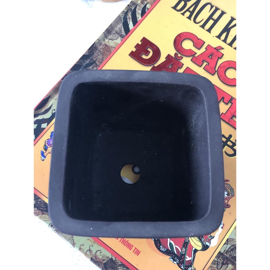 Chậu vuông mini CK7 màu trơn thanh lịch dùng trồng cây để bàn, văn phòng, quán cafe, nhà hàng, khách sạn