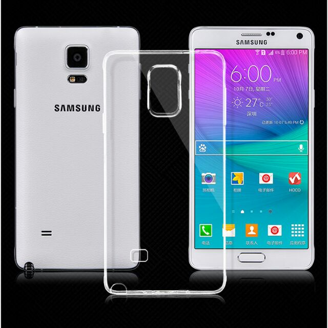 Ốp lưng silicon dẻo trong suốt Loại A cao cấp cho Samsung Galaxy Note 4