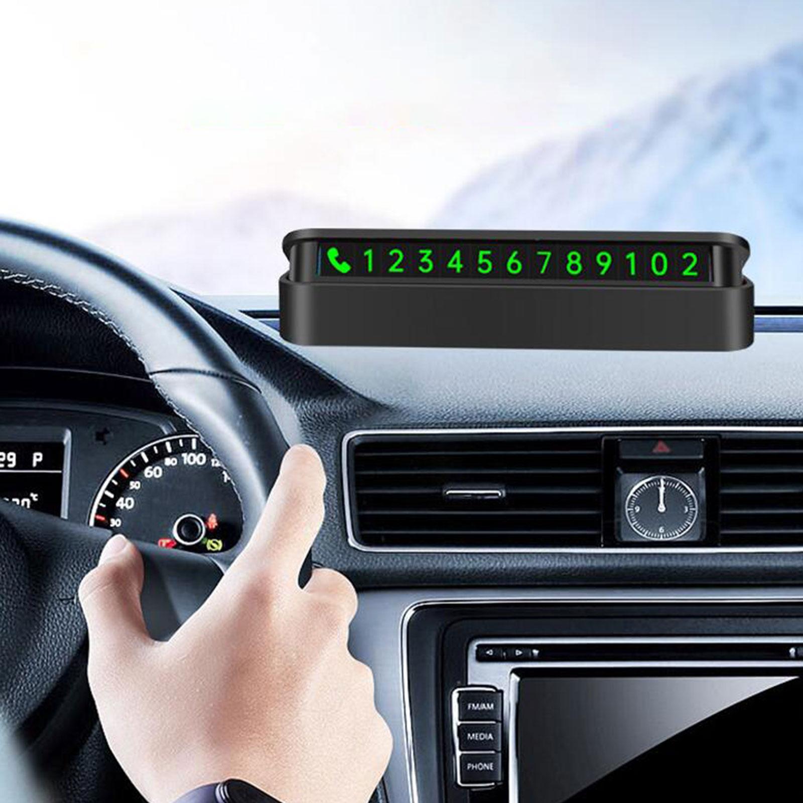 Car Phone Number Plate Stop Accessories Hidden Parking Phone Number Card