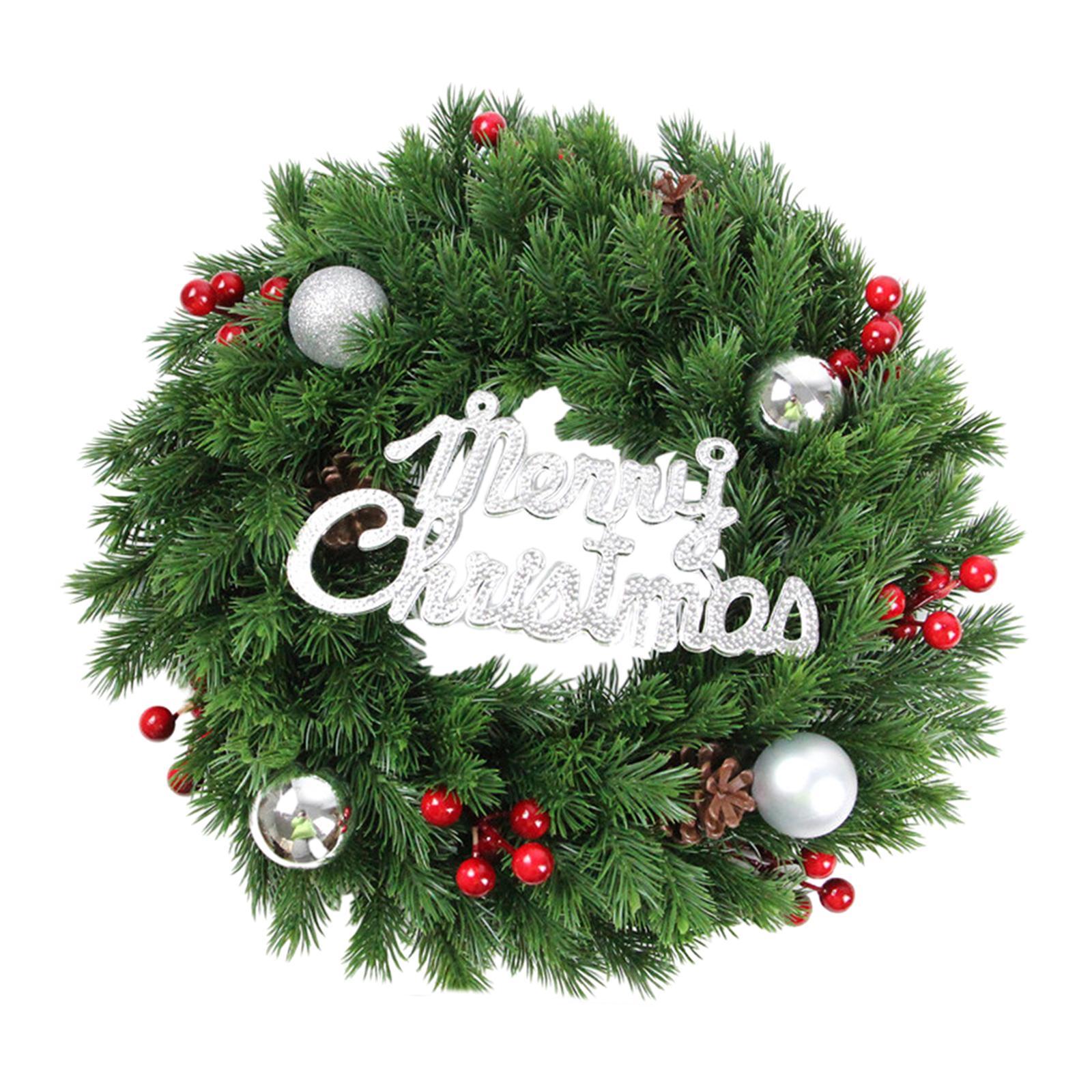 Christmas Wreath Wreath for Front Door Christmas Wreath Door Hanging Holiday Garland Decoration for Bedroom Home Garden Party