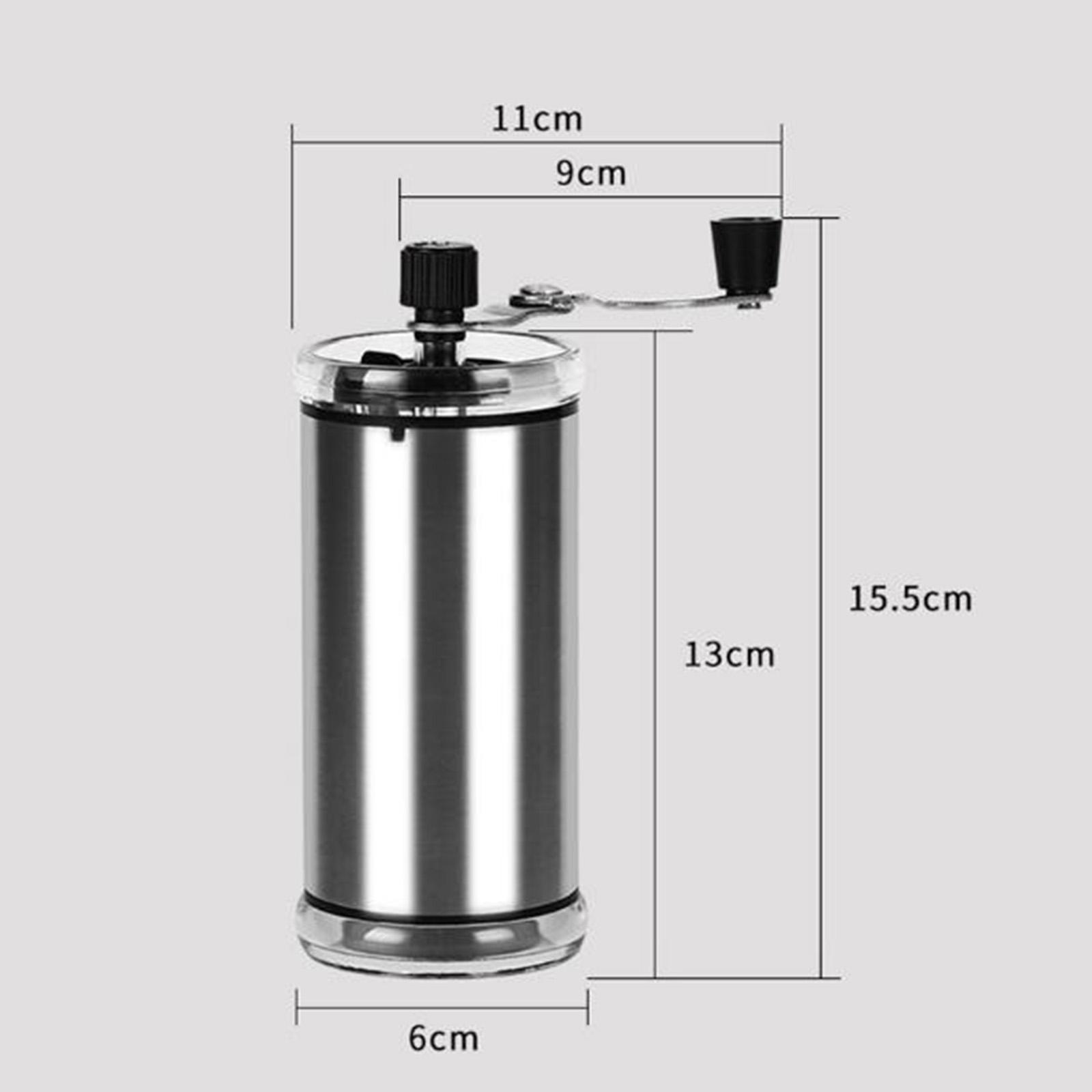 Manual Coffee Bean Grinder Ceramics Burr Adjustable Setting Coffee Lover Gift Hand Crank Coffee Mill Portable for Hiking Kitchen Espresso