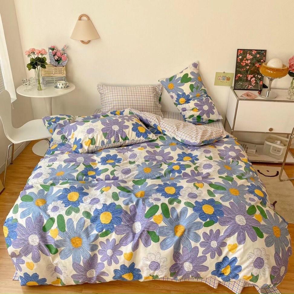 Bộ chăn ga gối Cotton Organic M2T bedding chăn ga Hàn QUốc mẫu mới 2021 100%Cotton mềm mịn mát