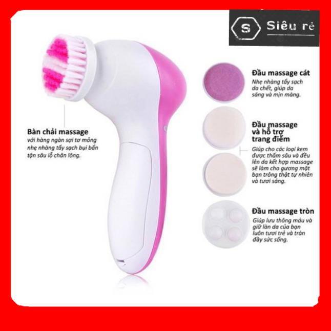 Máy Massage Rửa Mặt Đa Năng 5in1 Beauty Care Massager Model AE8782 (PD3242)