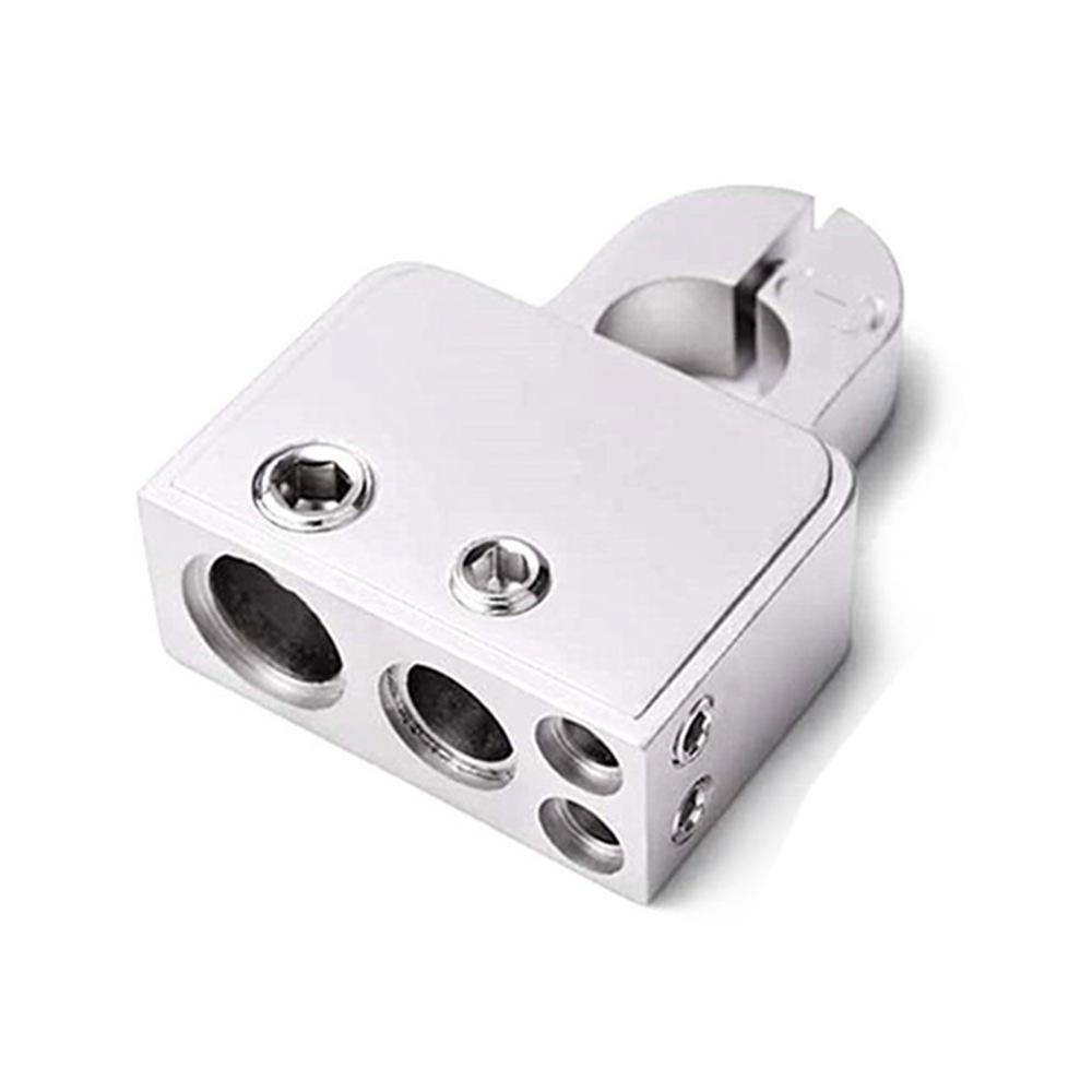 Car Battery Terminal Connectors Positive Negative Battery Terminal Clamps Car Audio Modification Battery Head with Voltmeter 12-24V