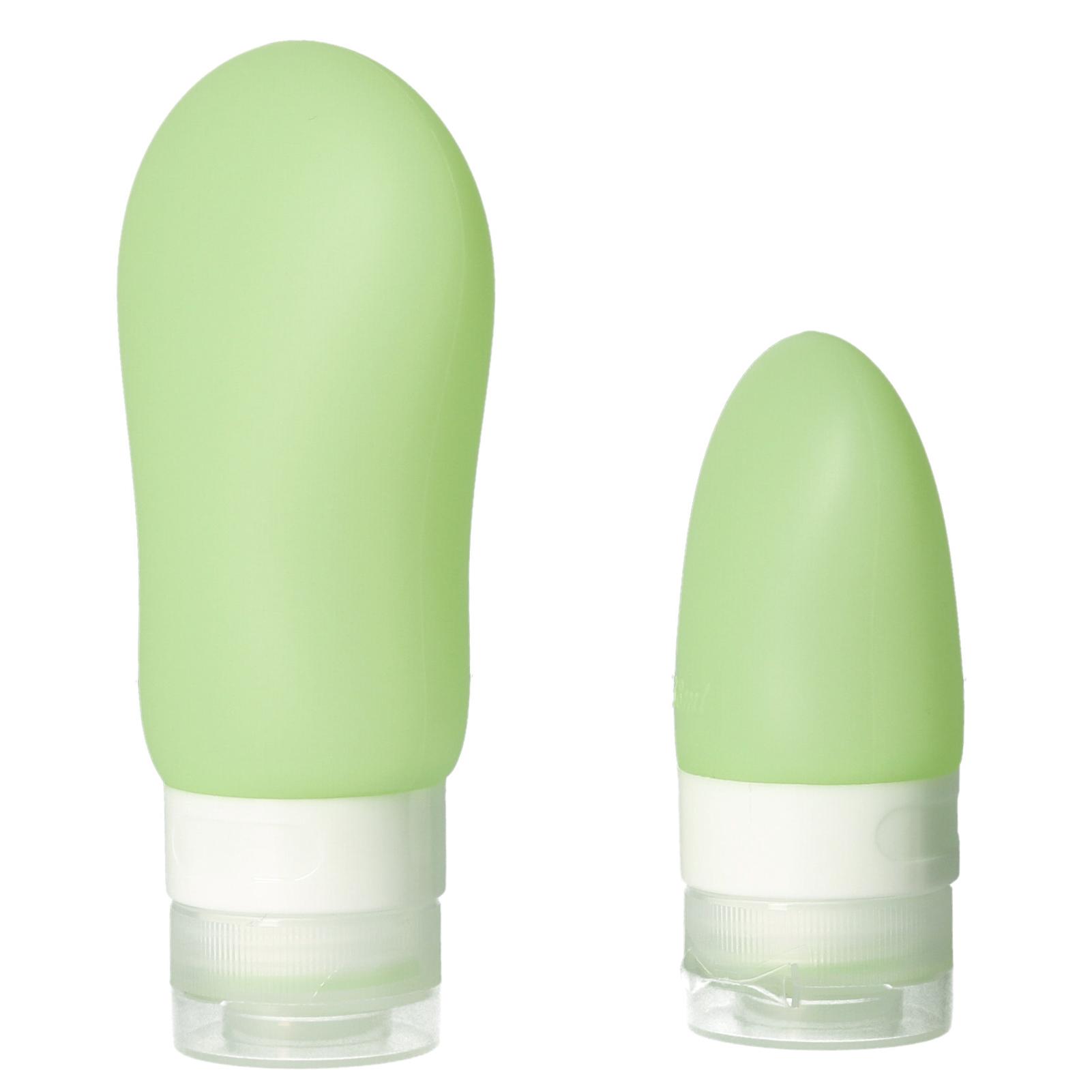 2 Bình du lịch silicone chống rò rỉ 100ml & 38ml Có thể bóp nhỏ cổ chai rộng để dễ dàng chiết rót sữa tắm, dầu gội, kem dưỡng…