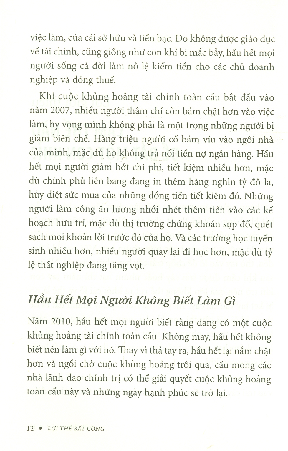 Lợi thế bất công - Sức mạnh của giáo dục tài chính