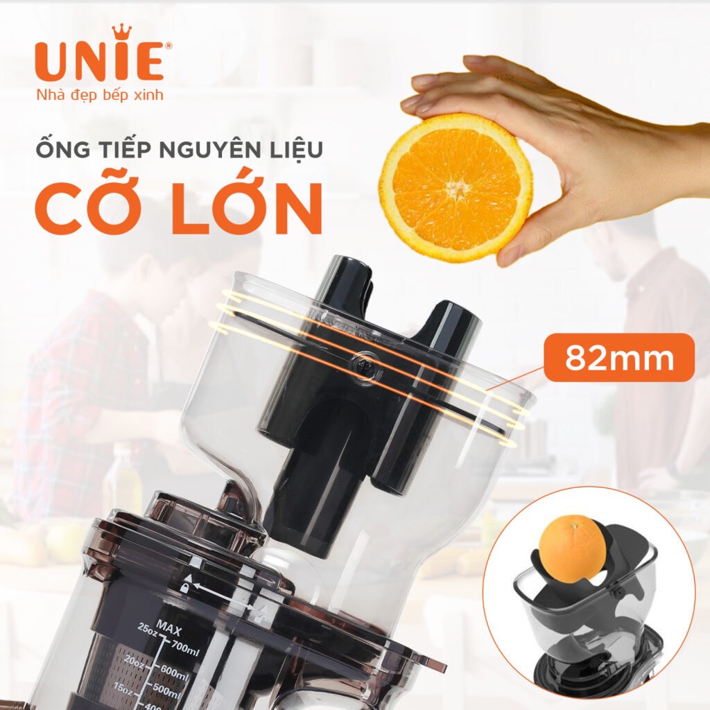 Máy Ép Chậm Unie USJAC91S, Công Suất 400W - Ép Chậm 33v/p, Vận Hành Êm Ái, Hàng Chính Hãng