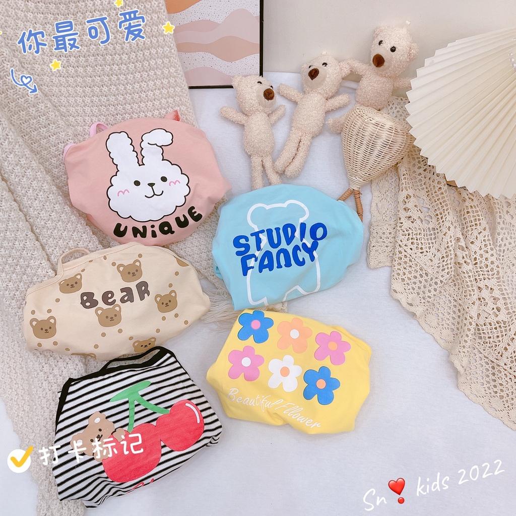Váy bé gái 2 dây cotton hoạ tiết cực xinh